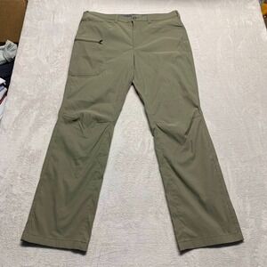 Eddie‎ Bauer Pants Men 38x33.5 Green Rainier Zip Cargo Stretch Elastic Hiking